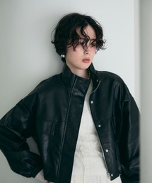 Trish（トリッシュ）の「エコレザーショートブルゾン（ブルゾン）」