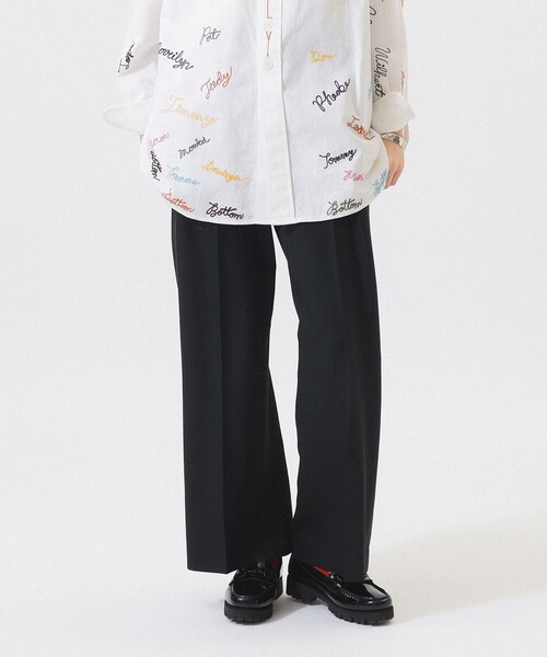 BEAMS BOY（ビームスボーイ）の「ティーダブ ワイド スラックス（スラックス・レディース・ブラック/グレー・2/1）」の6枚目の写真