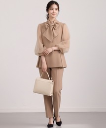 Cinderella | パンツドレス パンツスーツ セットアップ スーツ レディース セレモニー フォーマルスーツ テーパードパンツ 結婚式 ロング丈 春 夏 秋 冬 無地 謝恩会 発表会 二次会 卒業式 入学式 入園式 卒園式 同窓会 成人式 大人 黒 ブラック ネイビー 紺 ブラウン 茶色 グレー 灰色(パンツドレス)