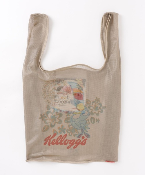 FRUIT OF THE LOOM(フルーツオブザルーム)の「【FRUIT OF THE LOOM/フルーツオブザルーム】VINTAGE Kellogg’ s mesh eco bag / ヴィンテージケロッグメッシュエコバッグ(トートバッグ・メンズ・ブラック/サックスブルー/オレンジ・FREE)」の2枚目の写真