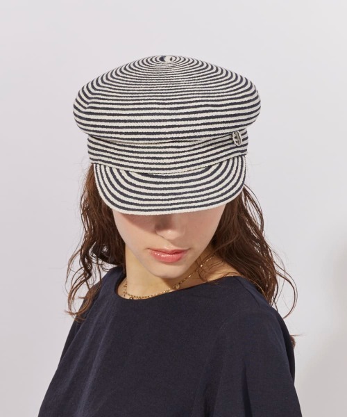 Chapeau d' O（シャポードオー）の「Chapeau d' O  Lame Si_Braid Marine Cas / シャポードオー（キャスケット・レディース・グレー/ブラック/ネイビー/ベージュ・M/57.5cm）」の6枚目の写真