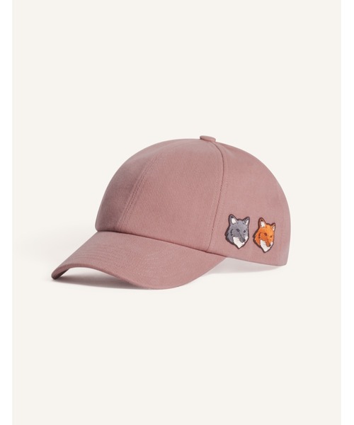 Maison Kitsune(メゾンキツネ)の「DOUBLE FOX HEAD FADED CAP(キャップ・メンズ・スモークピンク/カーキ・U)」の11枚目の写真