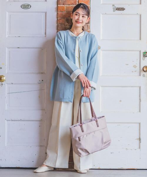 ITS'DEMO（イッツデモ）の「【手洗い可】Wフェイスニットコーディガン（カーディガン/ボレロ・レディース・サックスブルー/ライトグレー/ネイビー/アイボリー・00）」の18枚目の写真