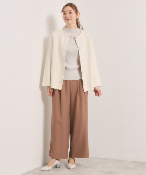 ITS'DEMO（イッツデモ）の「【手洗い可】Wフェイスニットコーディガン（カーディガン/ボレロ・レディース・サックスブルー/ライトグレー/ネイビー/アイボリー・00）」の22枚目の写真