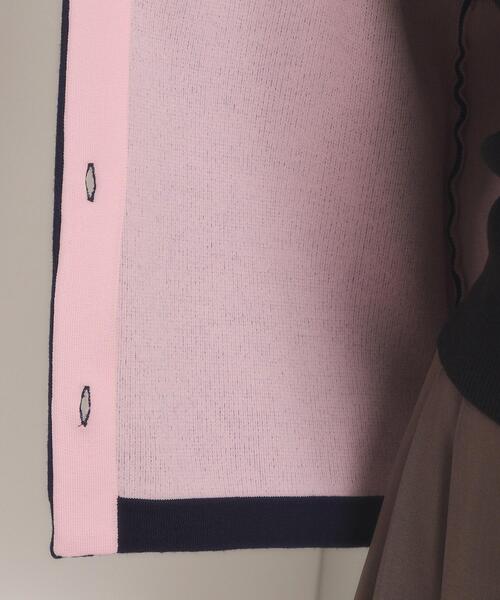 ITS'DEMO（イッツデモ）の「【手洗い可】Wフェイスニットコーディガン（カーディガン/ボレロ・レディース・サックスブルー/ライトグレー/ネイビー/アイボリー・00）」の8枚目の写真