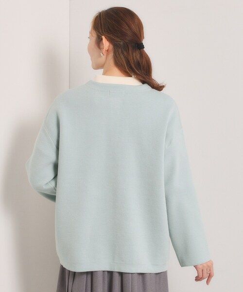 ITS'DEMO（イッツデモ）の「【手洗い可】Wフェイスニットコーディガン（カーディガン/ボレロ・レディース・サックスブルー/ライトグレー/ネイビー/アイボリー・00）」の12枚目の写真