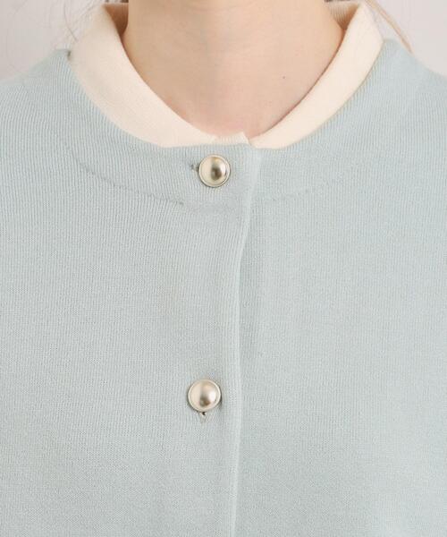 ITS'DEMO（イッツデモ）の「【手洗い可】Wフェイスニットコーディガン（カーディガン/ボレロ・レディース・サックスブルー/ライトグレー/ネイビー/アイボリー・00）」の13枚目の写真