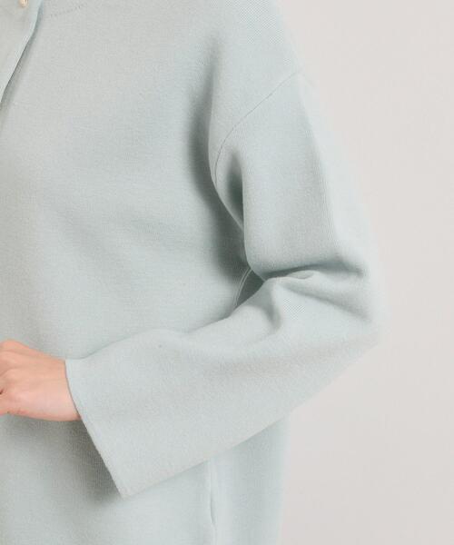 ITS'DEMO（イッツデモ）の「【手洗い可】Wフェイスニットコーディガン（カーディガン/ボレロ・レディース・サックスブルー/ライトグレー/ネイビー/アイボリー・00）」の14枚目の写真
