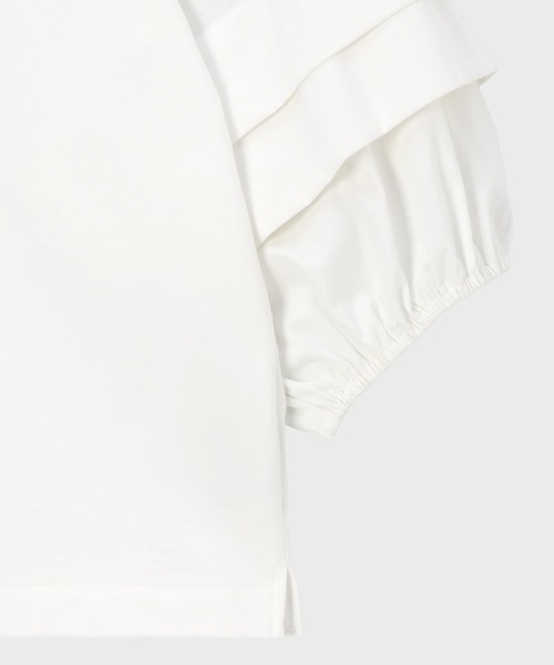 Paul Smith（ポールスミス）の「ウィメンズ フラップスリーブ コンビネーション カットソー / 165120 J281（Tシャツ/カットソー・レディース・ブラック/グレー/オフホワイト・MEDIUM）」の5枚目の写真