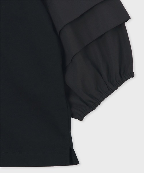 Paul Smith（ポールスミス）の「ウィメンズ フラップスリーブ コンビネーション カットソー / 165120 J281（Tシャツ/カットソー・レディース・ブラック/グレー/オフホワイト・MEDIUM）」の8枚目の写真