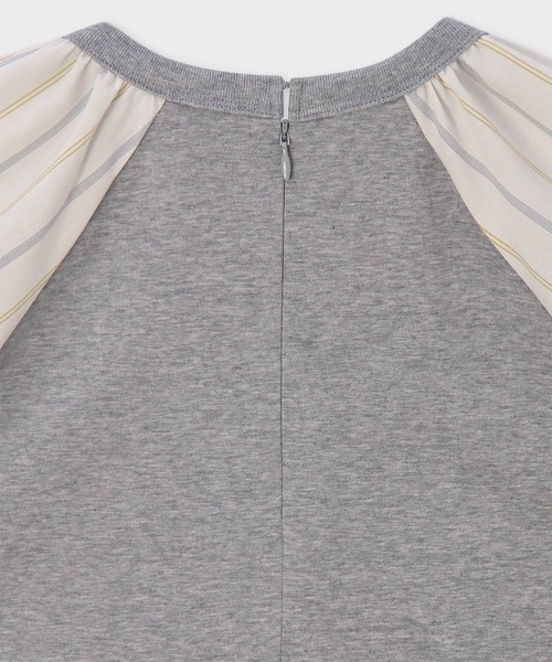 Paul Smith（ポールスミス）の「ウィメンズ フラップスリーブ コンビネーション カットソー / 165120 J281（Tシャツ/カットソー・レディース・ブラック/グレー/オフホワイト・MEDIUM）」の12枚目の写真