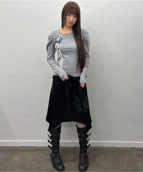 LUVISTRUE（ラヴイズトゥルー）の「EL ROSETTE SHIRRING TEE(NAVY)（Tシャツ/カットソー・レディース・その他・FREE）」の11枚目の写真