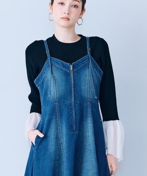 Audie a Muses（オーディアミューズ）の「袖口シアーラッフルリブニット（ニット/セーター・レディース・オフホワイト/ブラック・38/42）」の17枚目の写真