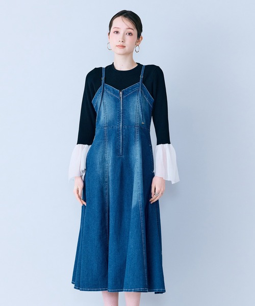 Audie a Muses（オーディアミューズ）の「袖口シアーラッフルリブニット（ニット/セーター・レディース・オフホワイト/ブラック・38/42）」の19枚目の写真