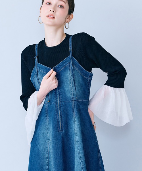 Audie a Muses（オーディアミューズ）の「袖口シアーラッフルリブニット（ニット/セーター・レディース・オフホワイト/ブラック・38/42）」の15枚目の写真