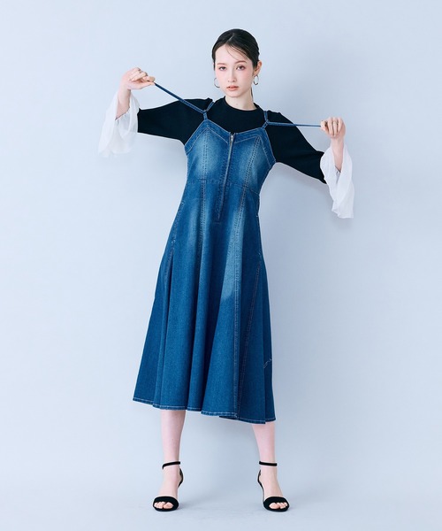 Audie a Muses（オーディアミューズ）の「袖口シアーラッフルリブニット（ニット/セーター・レディース・オフホワイト/ブラック・38/42）」の18枚目の写真