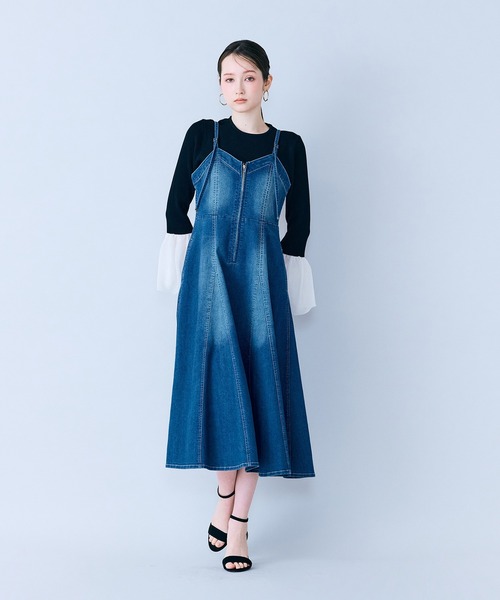 Audie a Muses（オーディアミューズ）の「袖口シアーラッフルリブニット（ニット/セーター・レディース・オフホワイト/ブラック・38/42）」の21枚目の写真