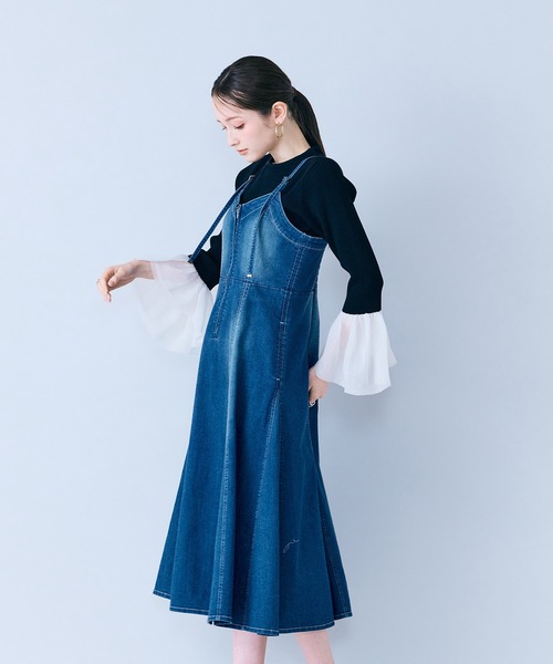 Audie a Muses（オーディアミューズ）の「袖口シアーラッフルリブニット（ニット/セーター・レディース・オフホワイト/ブラック・38/42）」の22枚目の写真