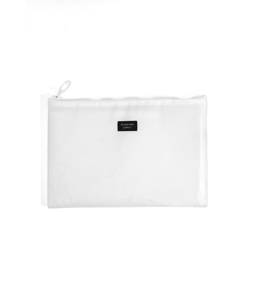 STANDARD SUPPLY(スタンダードサプライ)の「スタンダードサプライ / SAIL セイル / LAYERED POUCH M レイヤードポーチエム(ポーチ・レディース・ホワイト/ブラック/グレー・FREE)」の1枚目の写真