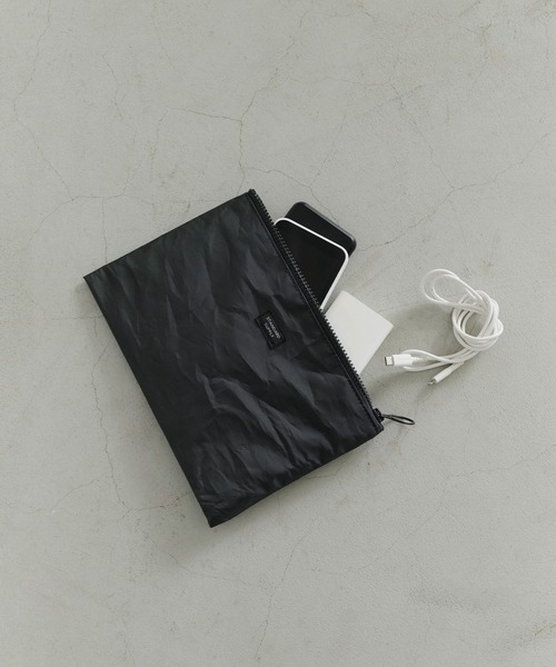 STANDARD SUPPLY(スタンダードサプライ)の「スタンダードサプライ / SAIL セイル / LAYERED POUCH M レイヤードポーチエム(ポーチ・レディース・ホワイト/ブラック/グレー・FREE)」の4枚目の写真