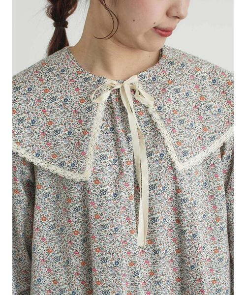 TSUHARU by Samansa Mos2（ツハルバイサマンサモスモス）の「【LIBERTY FABRICS】Katie and Millie柄襟付ワンピース（ワンピース・レディース・ピンク/ブルー・F）」の14枚目の写真