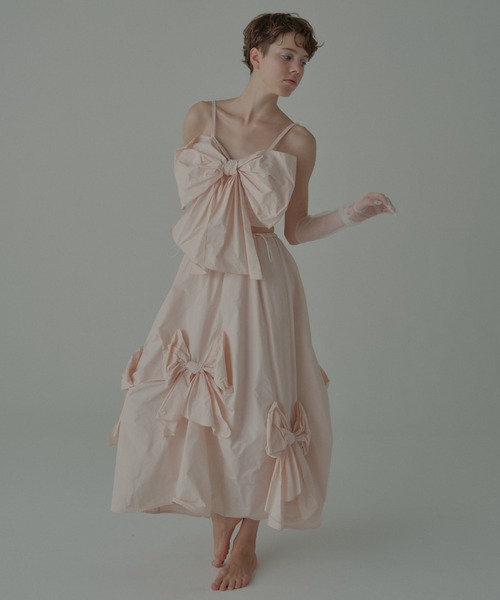 HONEY MI HONEY(ハニーミーハニー)の「taffeta ribbon camisole(キャミソール・レディース・ブラック/ピンク/ホワイト・FREE)」の6枚目の写真