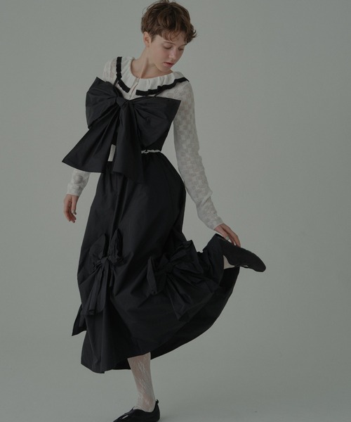 HONEY MI HONEY(ハニーミーハニー)の「taffeta ribbon camisole(キャミソール・レディース・ブラック/ピンク/ホワイト・FREE)」の10枚目の写真