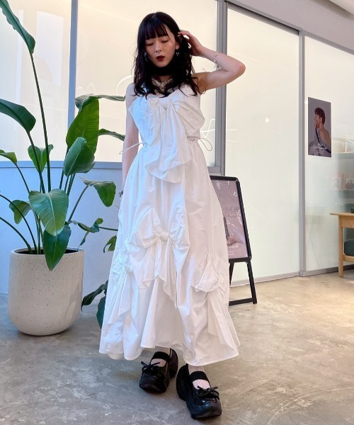 HONEY MI HONEY(ハニーミーハニー)の「taffeta ribbon camisole(キャミソール・レディース・ブラック/ピンク/ホワイト・FREE)」の18枚目の写真