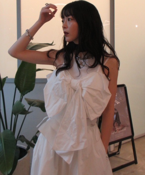 HONEY MI HONEY(ハニーミーハニー)の「taffeta ribbon camisole(キャミソール・レディース・ブラック/ピンク/ホワイト・FREE)」の20枚目の写真