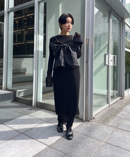 HONEY MI HONEY(ハニーミーハニー)の「taffeta ribbon camisole(キャミソール・レディース・ブラック/ピンク/ホワイト・FREE)」の22枚目の写真