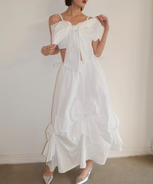 HONEY MI HONEY(ハニーミーハニー)の「taffeta ribbon camisole(キャミソール・レディース・ブラック/ピンク/ホワイト・FREE)」の16枚目の写真