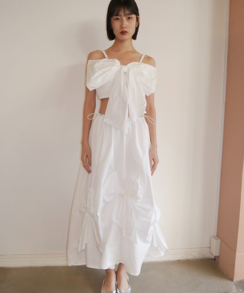 HONEY MI HONEY(ハニーミーハニー)の「taffeta ribbon camisole(キャミソール・レディース・ブラック/ピンク/ホワイト・FREE)」の17枚目の写真