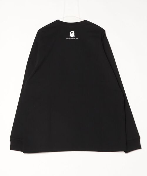 A BATHING APE(アベイシングエイプ)の「GO APE POINTER COLLEGE LS TEE BAPEC(Tシャツ/カットソー・メンズ・ブラック/ホワイト・SMALL/LARGE/X-LARGE/MEDIUM/XX-LARGE/XXX-LARGE)」の5枚目の写真