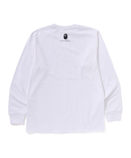 A BATHING APE(アベイシングエイプ)の「GO APE POINTER COLLEGE LS TEE BAPEC(Tシャツ/カットソー・メンズ・ブラック/ホワイト・SMALL/LARGE/X-LARGE/MEDIUM/XX-LARGE/XXX-LARGE)」の3枚目の写真