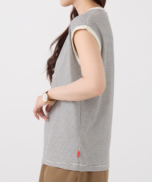 Healthknit(ヘルスニット)の「【Healthknit】26SS Nallow Border Jersey Crewneck Sleeveless 51016(Tシャツ/カットソー・レディース・ブラック系1/アイボリー系1/アイボリー系2・FREE)」の20枚目の写真