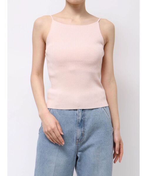 LAGUNAMOON（ラグナムーン）の「ボートネックニットタンク（タンクトップ・レディース・ホワイト/ライトブルー/ブラック/ピンク・FREE/9）」の4枚目の写真