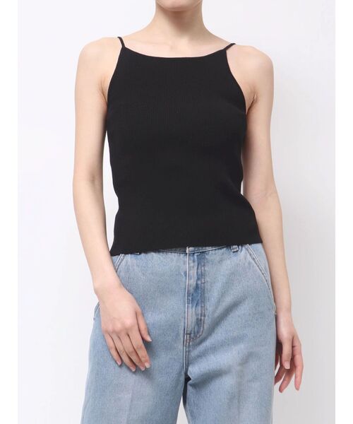 LAGUNAMOON（ラグナムーン）の「ボートネックニットタンク（タンクトップ・レディース・ホワイト/ライトブルー/ブラック/ピンク・FREE/9）」の2枚目の写真