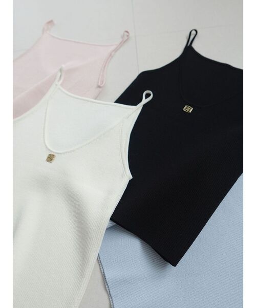 LAGUNAMOON（ラグナムーン）の「ボートネックニットタンク（タンクトップ・レディース・ホワイト/ライトブルー/ブラック/ピンク・FREE/9）」の6枚目の写真
