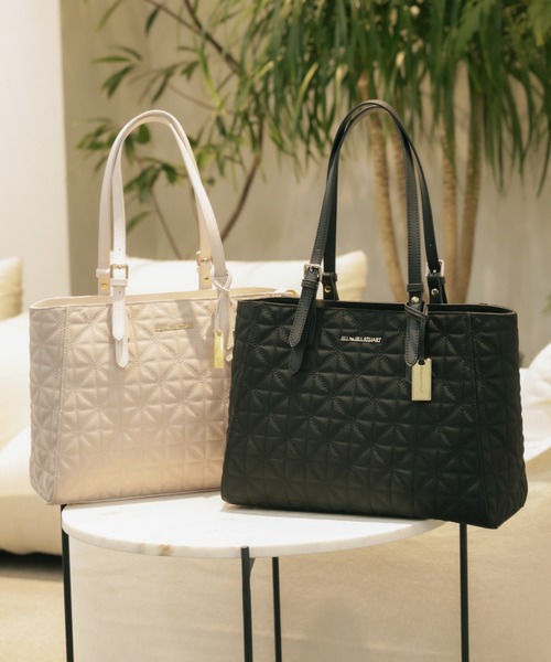 JILL by JILL STUART（ジルバイジルスチュアート）の「キルティングA4トートバッグ（トートバッグ・レディース・ピンク/ブラック・FREE）」の2枚目の写真