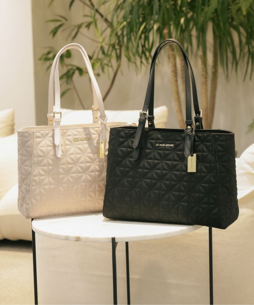 JILL by JILL STUART（ジルバイジルスチュアート）の「キルティングA4トートバッグ（トートバッグ・レディース・ピンク/ブラック・FREE）」の3枚目の写真