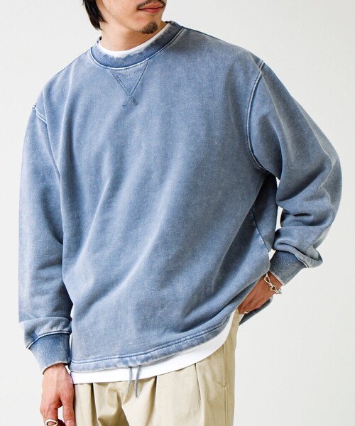 GLOSTER（グロスター）の「カラフルスノーパウダー 裏毛プルオーバースウェット（スウェット・メンズ・パープル/ブラック/オレンジ/ブルー・S/M/L）」の11枚目の写真