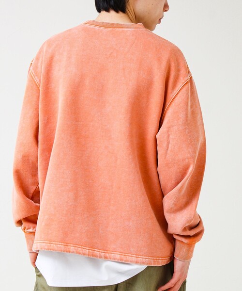 GLOSTER（グロスター）の「カラフルスノーパウダー 裏毛プルオーバースウェット（スウェット・メンズ・パープル/ブラック/オレンジ/ブルー・S/M/L）」の7枚目の写真