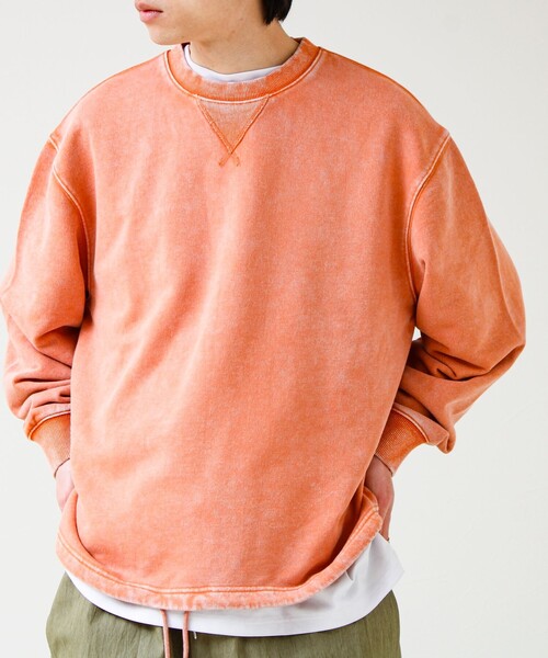 GLOSTER（グロスター）の「カラフルスノーパウダー 裏毛プルオーバースウェット（スウェット・メンズ・パープル/ブラック/オレンジ/ブルー・S/M/L）」の5枚目の写真