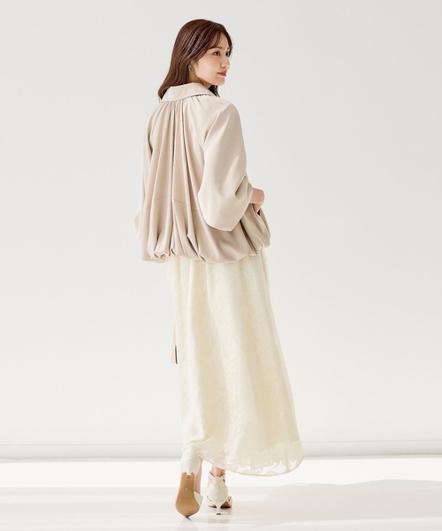 Andemiu（アンデミュウ）の「スソタックブルゾン656549（ブルゾン・レディース・アイボリー/ベージュ・FREE）」の4枚目の写真