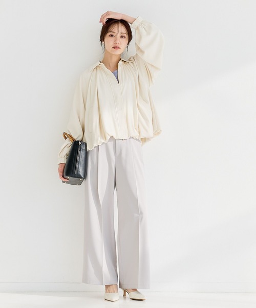 Andemiu（アンデミュウ）の「スソタックブルゾン656549（ブルゾン・レディース・アイボリー/ベージュ・FREE）」の6枚目の写真