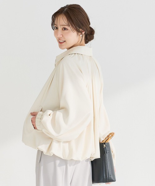 Andemiu（アンデミュウ）の「スソタックブルゾン656549（ブルゾン・レディース・アイボリー/ベージュ・FREE）」の7枚目の写真