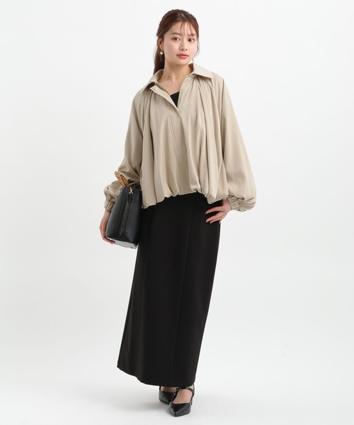 Andemiu（アンデミュウ）の「スソタックブルゾン656549（ブルゾン・レディース・アイボリー/ベージュ・FREE）」の10枚目の写真