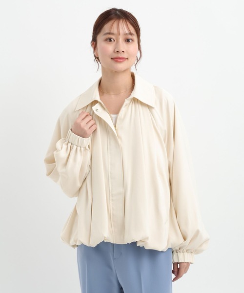 Andemiu（アンデミュウ）の「スソタックブルゾン656549（ブルゾン・レディース・アイボリー/ベージュ・FREE）」の14枚目の写真