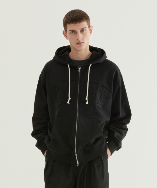 COVERNAT(カバーナット)の「CVNT ヴィンテージフードジップアップ ブラック(パーカー・メンズ・その他・SMALL/MEDIUM/LARGE/X-LARGE/XX-LARGE/X-SMALL)」の1枚目の写真
