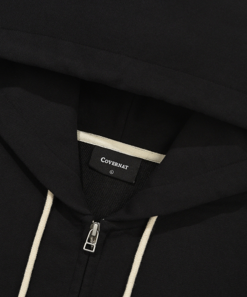 COVERNAT(カバーナット)の「CVNT ヴィンテージフードジップアップ ブラック(パーカー・メンズ・その他・SMALL/MEDIUM/LARGE/X-LARGE/XX-LARGE/X-SMALL)」の2枚目の写真